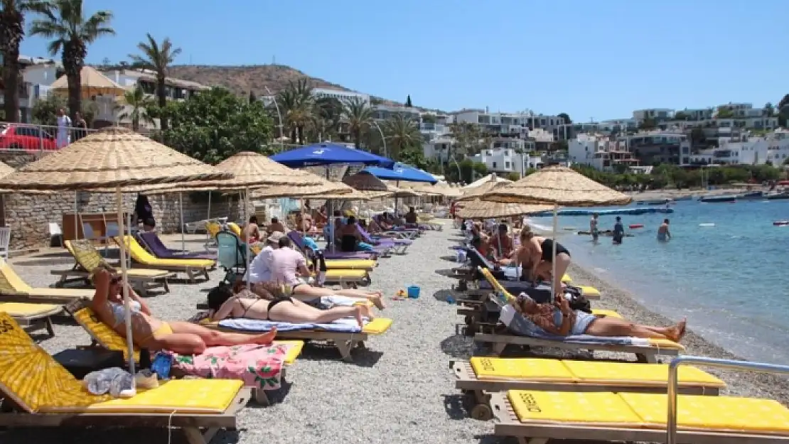 Bodrum daki Sahillerde Yoğunluk Yaşandı