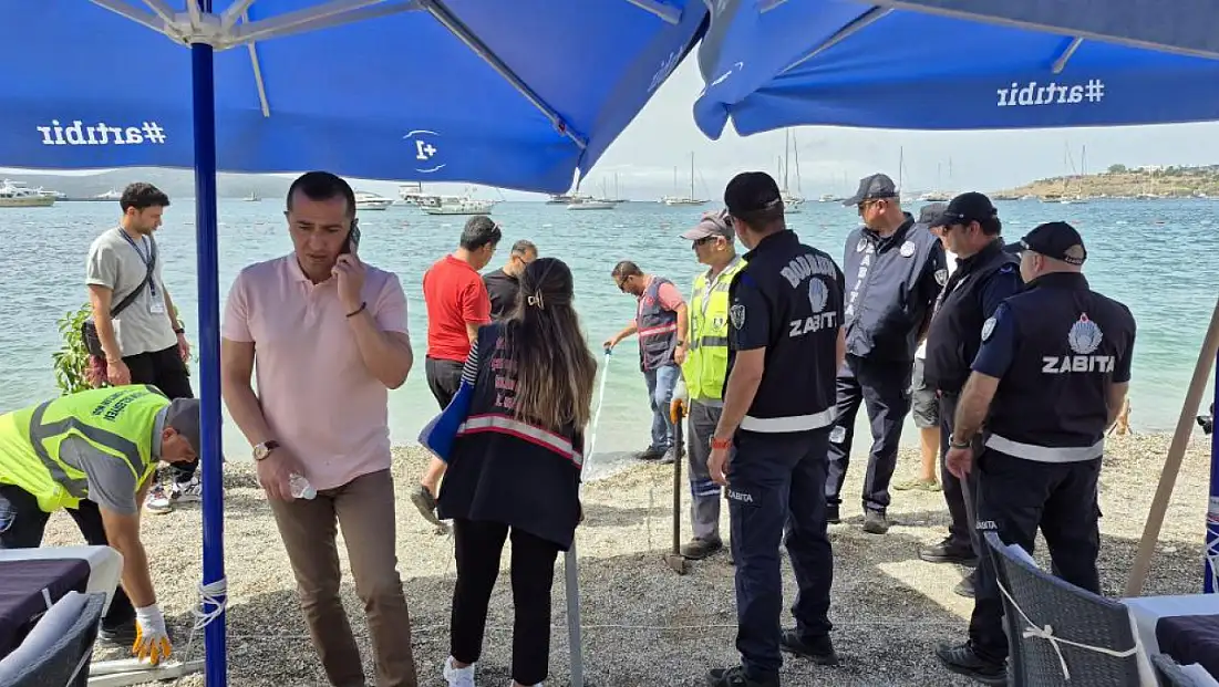 Bodrum'da sahil işgaline son! Kurulan masalar kaldırıldı