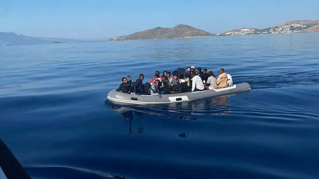 25 düzensiz göçmen Bodrum açıklarında yakalandı