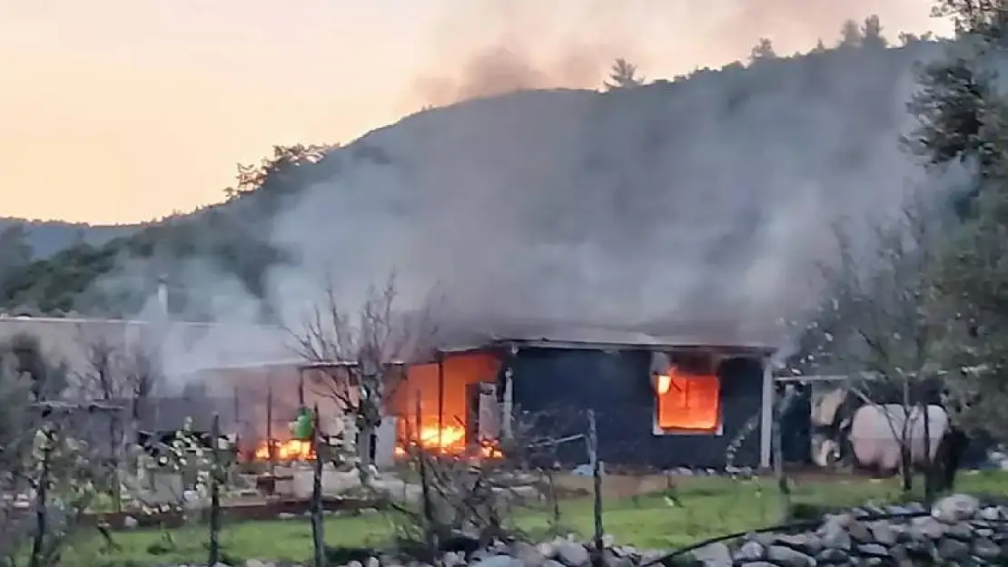 Bodrum'daki bir evde yangın çıktı: 1 kişi yaralandı