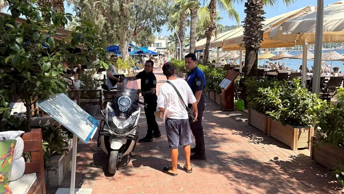 Bodrum Zabıtası, dilenci ve seyyar satıcı denetimi yaptı