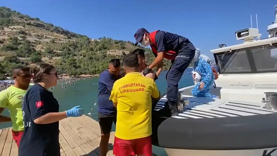 Dalaman açıklarında yaralanan bir vatandaş tahliye edildi