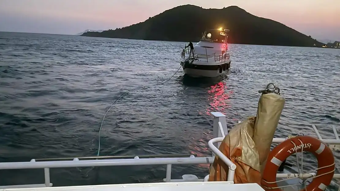 Fethiye'de tekne kazası yapan tekne kurtarıldı