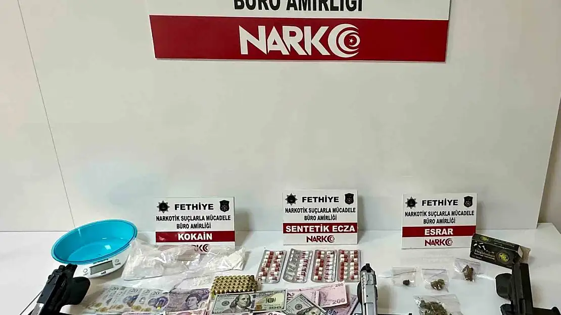 Fethiye'de yasaklı madde operasyonunda 5 tutuklama