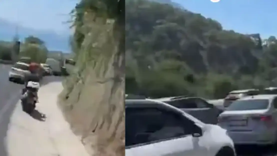 Fethiye Ölüdeniz yolunda ayraç kuyruğu kilometreleri buldu!