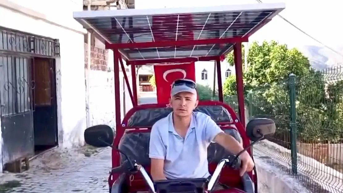 Güneş paneliyle hem enerjiden tasarruf etti hem de menzilini artırdı
