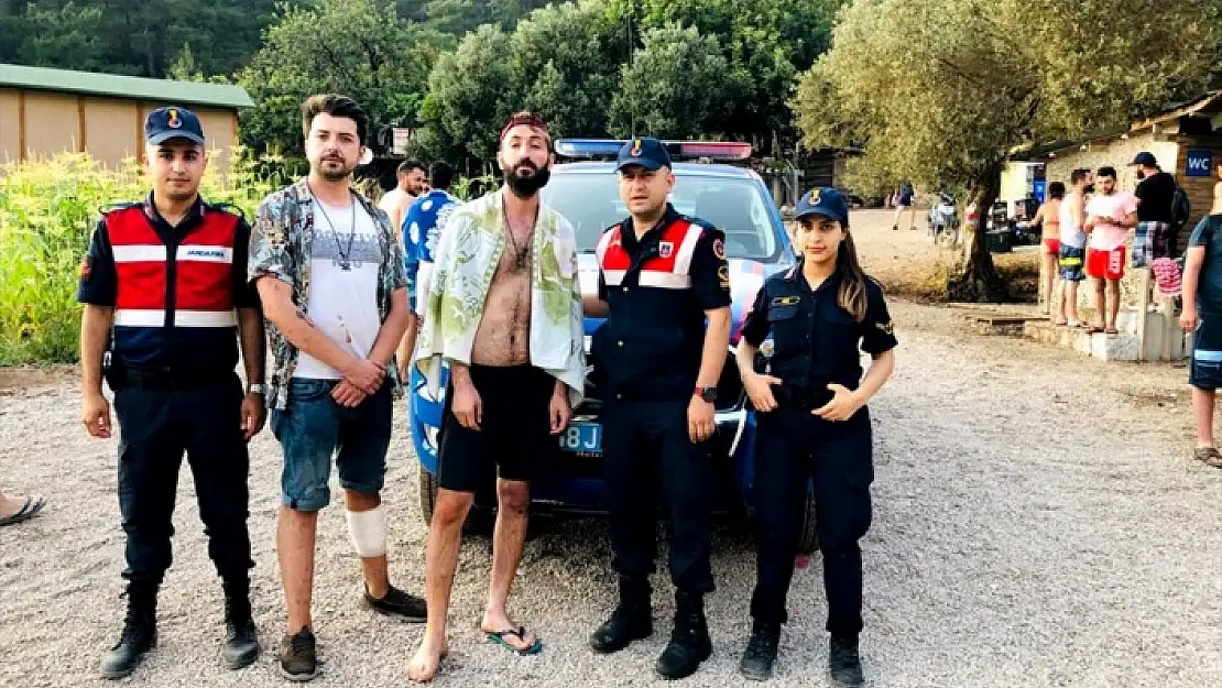 FETHİYE KAYALIKLARINDA MAHSUR KALDI