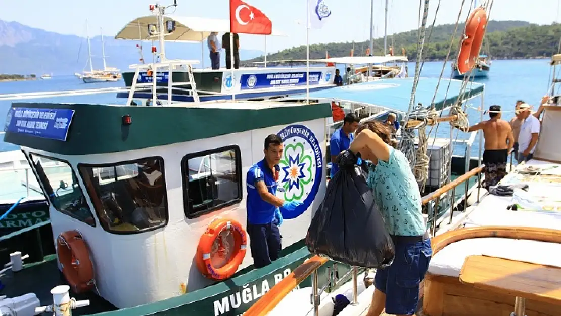 MUĞLA BÜYÜKŞEHİR BELEDİYESİNDEN DENİZLERDE ÖNEMLİ HİZMET