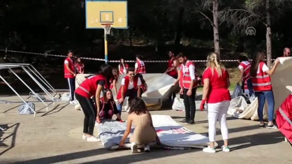 TÜRK KIZILAY MUĞLA ŞUBESİ ÇADIR KURMA EĞİTİMİ VERDİ