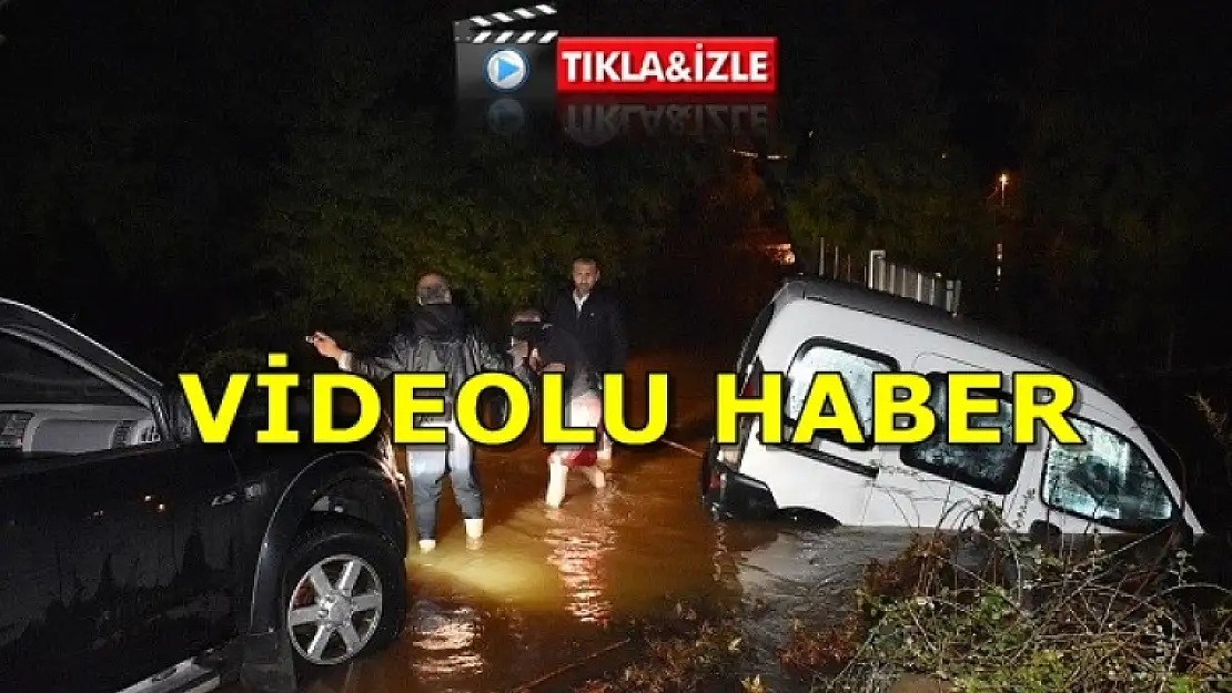 Marmaris'te Aşırı Yağış Sebebiyle Araç Dereye Düştü