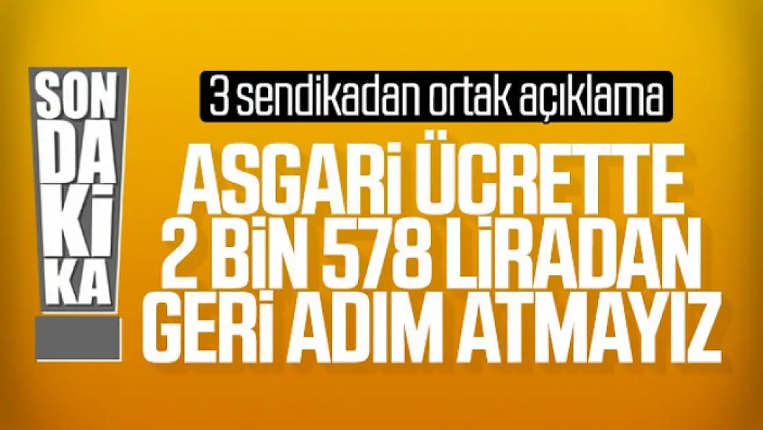 Sendikalardan Ortak Asgari Ücret Açıklaması!