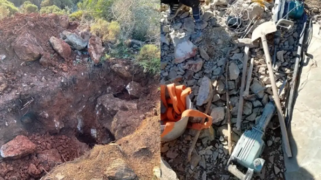 Datça'da Kaçak Kazıya Suçüstü: 6 Gözaltı!