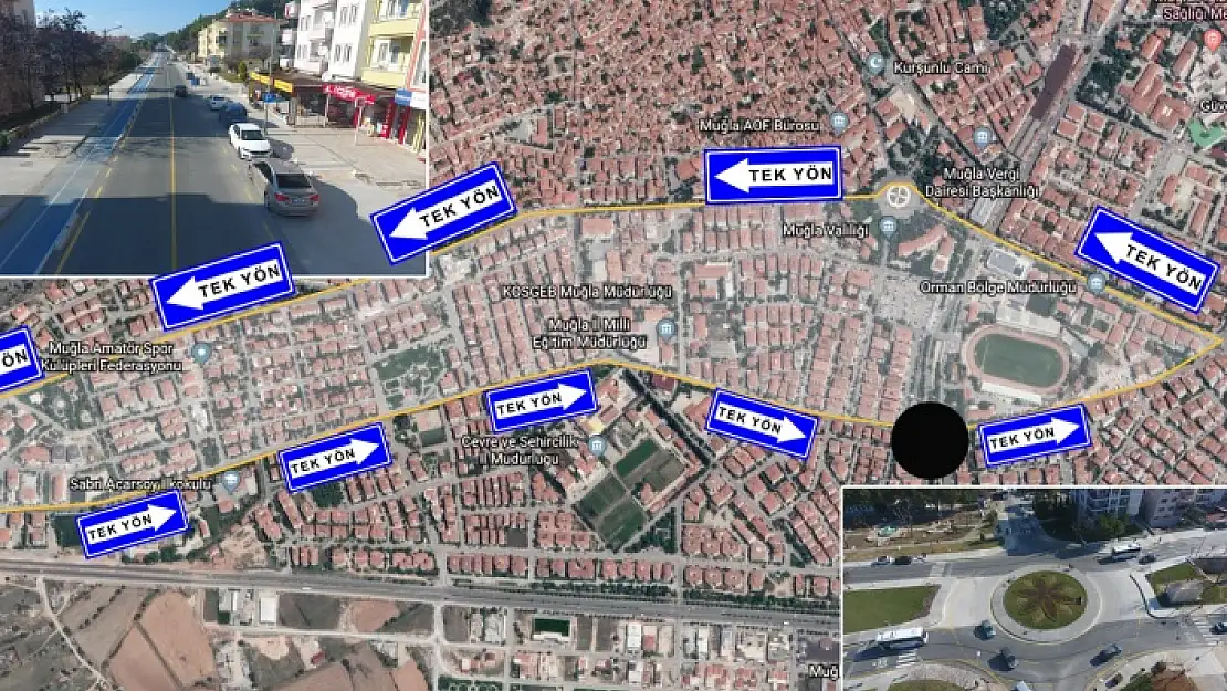 Menteşe'de Trafiği Rahatlatacak Uygulama Bugün Başladı