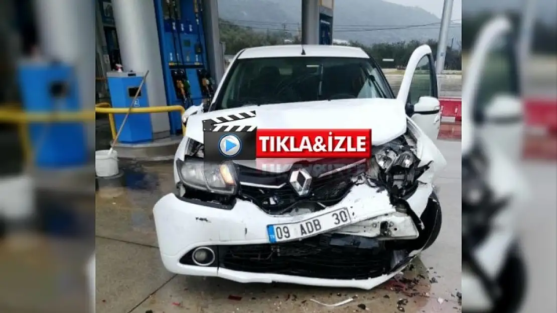 Milas'ta 2 Kişinin Yaralandığı Kaza Güvenlik Kamerasında