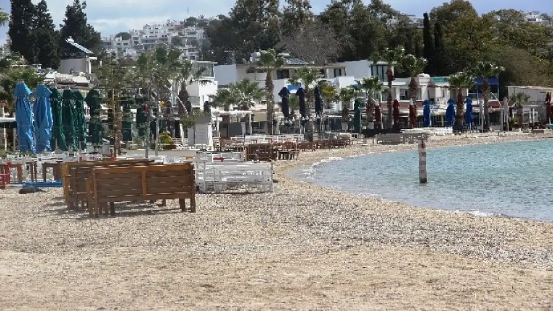 Bodrum Sahilleri Sessizliğe Büründü