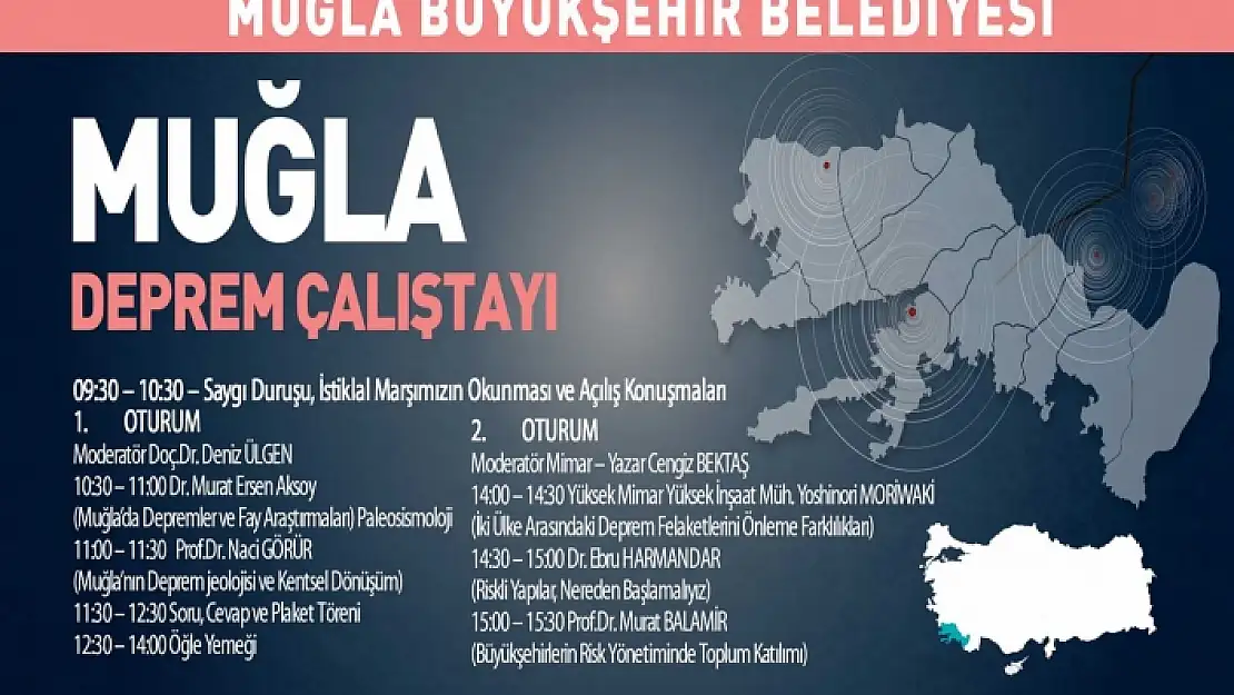 Muğla'da Deprem Çalıştayı Düzenleniyor