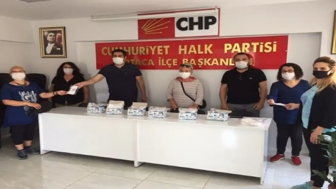 CHP Ortaca Ürettiği Maskeleri Vatandaşa Ulaştırıyor