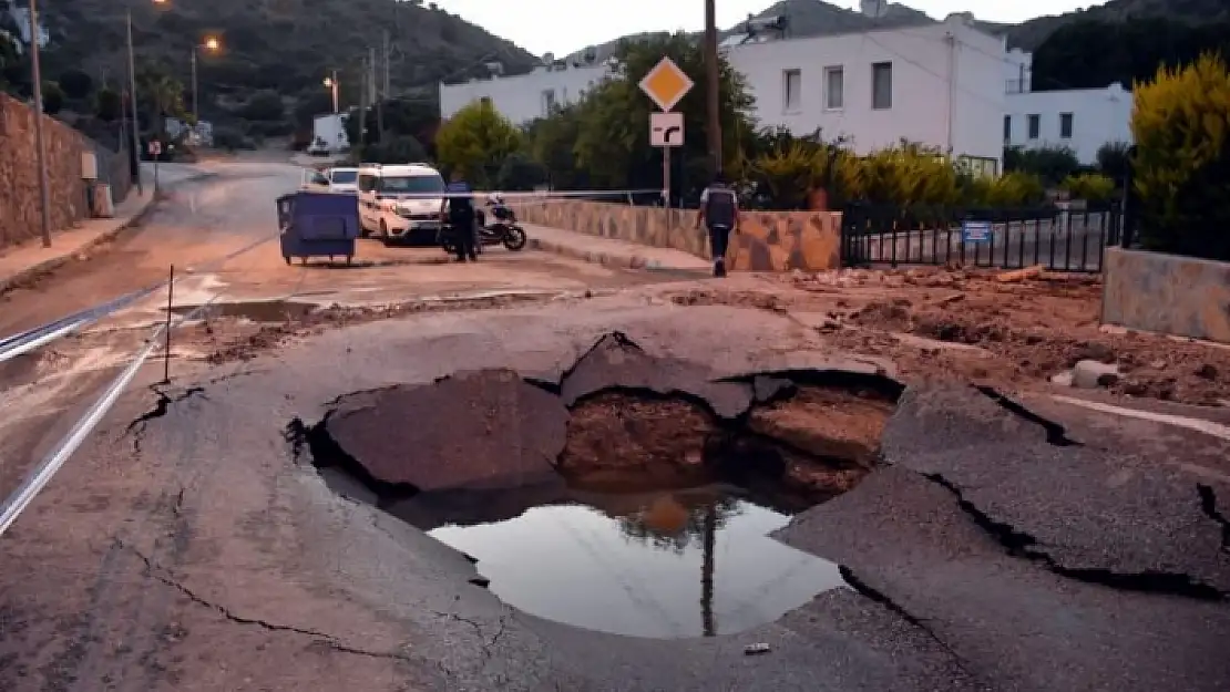 Bodrum'da İçme Suyu İsale Hattında Patlama