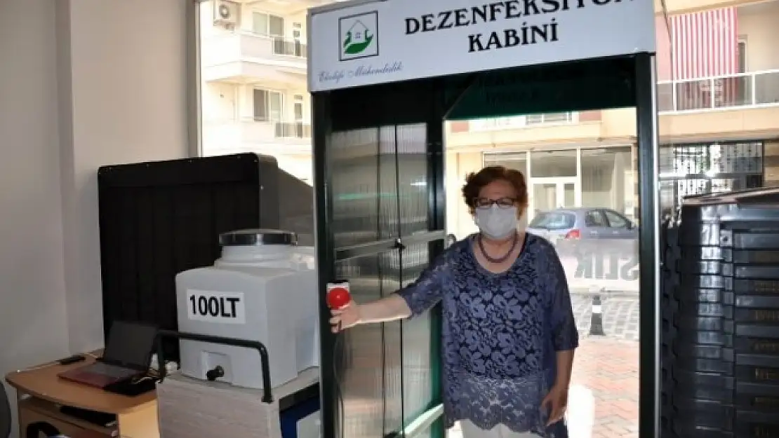 Milas'ta Bir Firma Talep Üzerine Dezenfeksiyon Kabini Yaptı