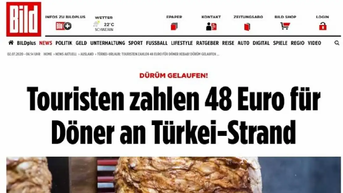 Bodrum'da 48 Euroya Satılan Döner Avrupa'yı Şaşırttı: 'Bizde Aynısı 4,5 Euro'