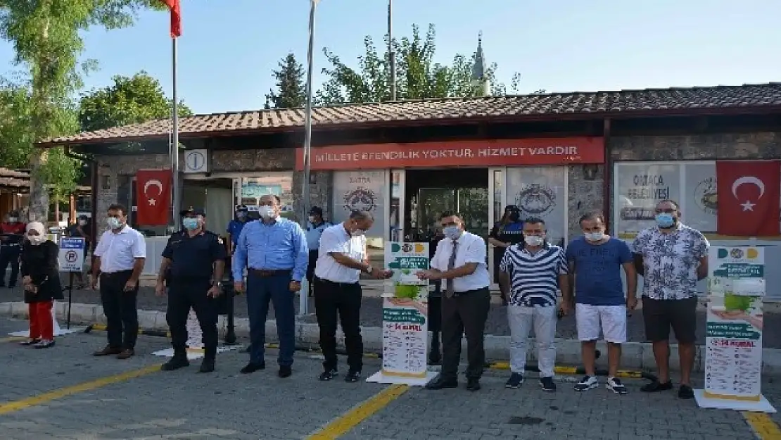 Dalyan'da Dezenfekte ve Maske İstasyonu Kuruldu