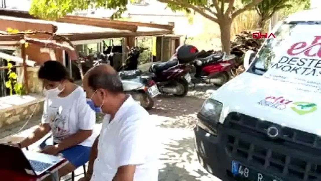 Datça'da Öğrencilere Gezici 'Eba' Destek Hizmeti