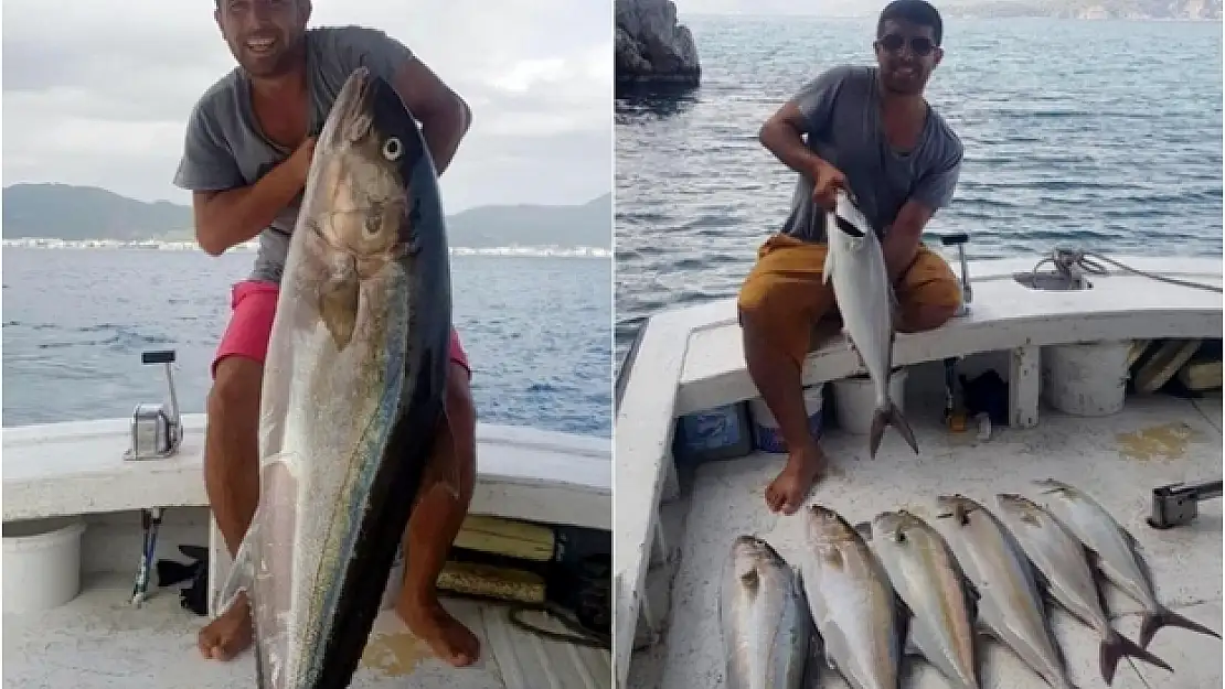 Marmarisli Kaptan, Olta İle 1 Metre 74 Santimlik Akya Yakaladı