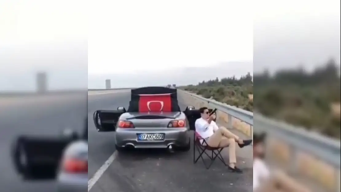 Otoyol Kenarında Oturup Havaya Ateş Açan Sürücü Yakalandı