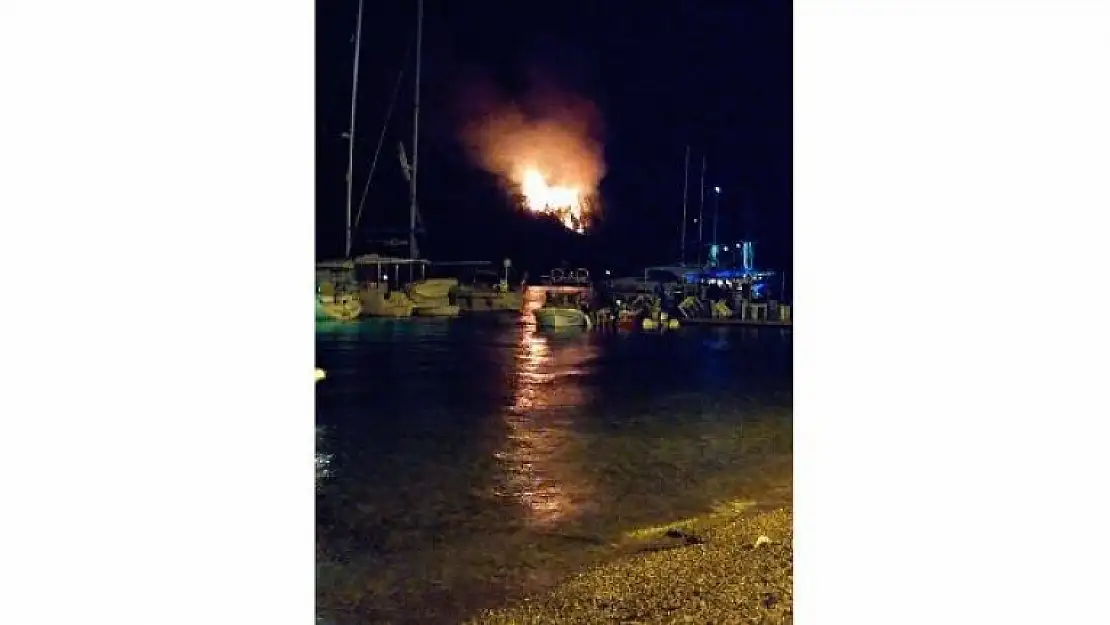 Milas'ta Tekneden Atılan Havai Fişek Ormanı Yaktı