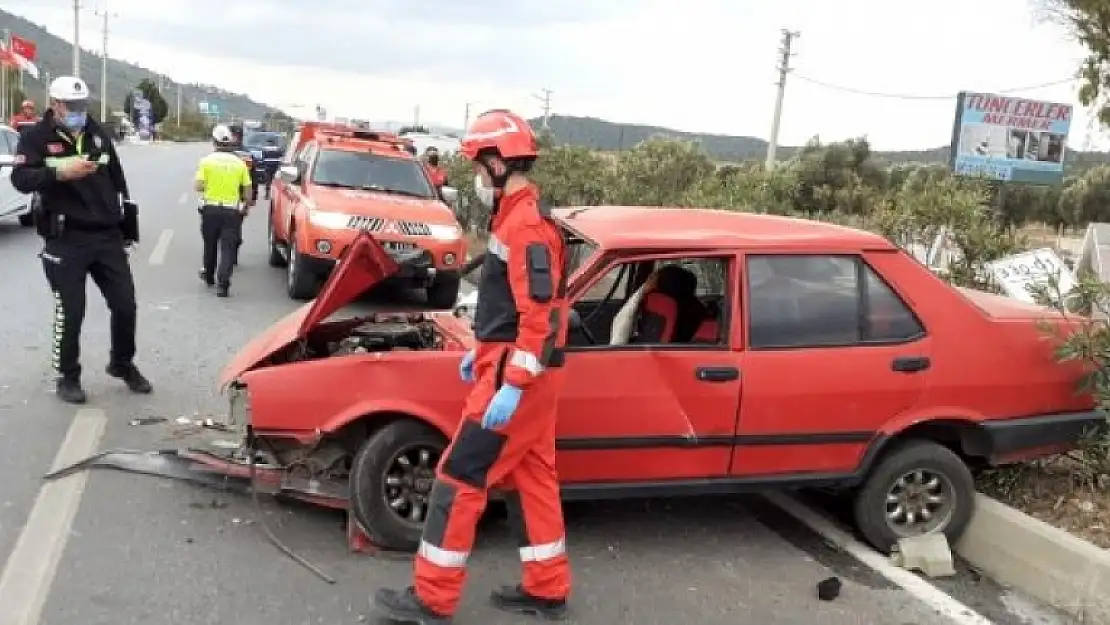 Muğla'da Kontrolden Çıkan Otomobil Takla Attı