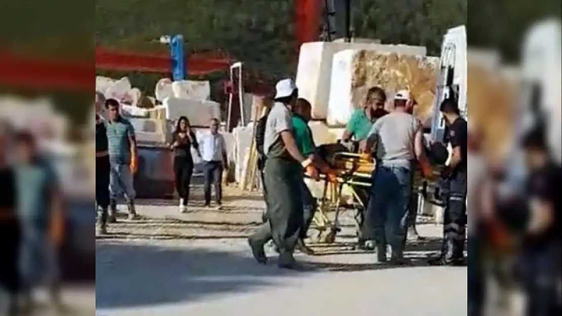 Muğla'da Mermer Bloğu Altında Kalan İşçi Ağır Yaralandı