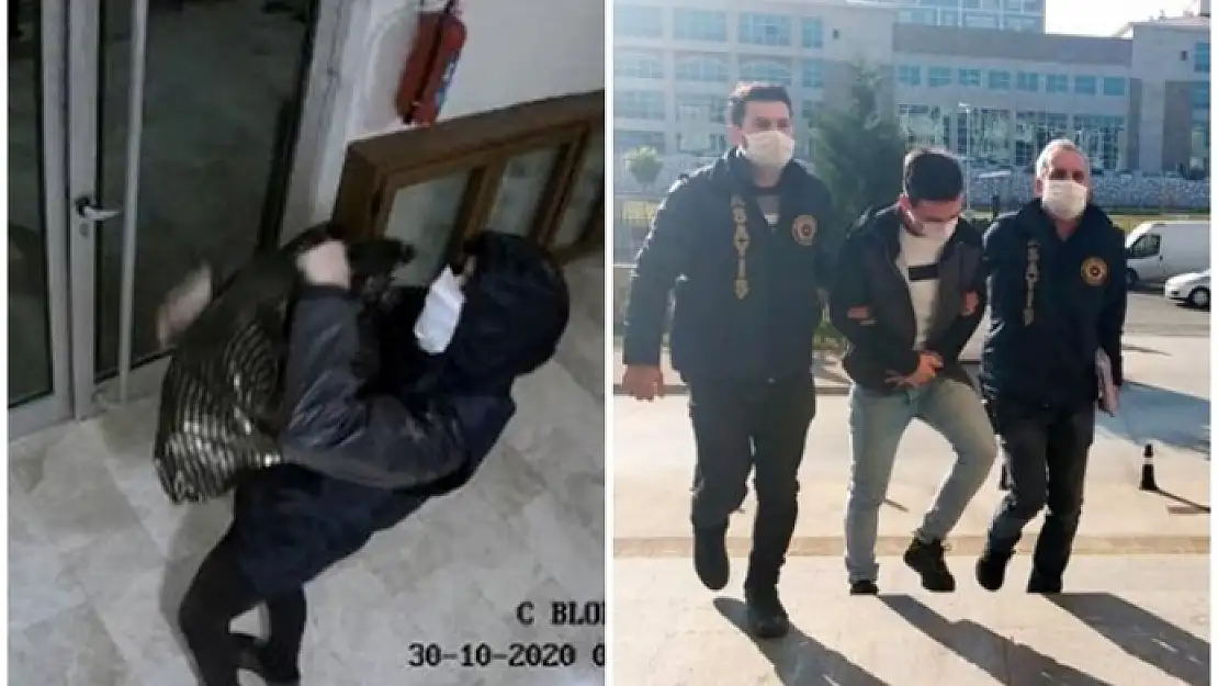 Ayakkabı Hırsızı Önce Kameraya Ardından Polise Yakalandı