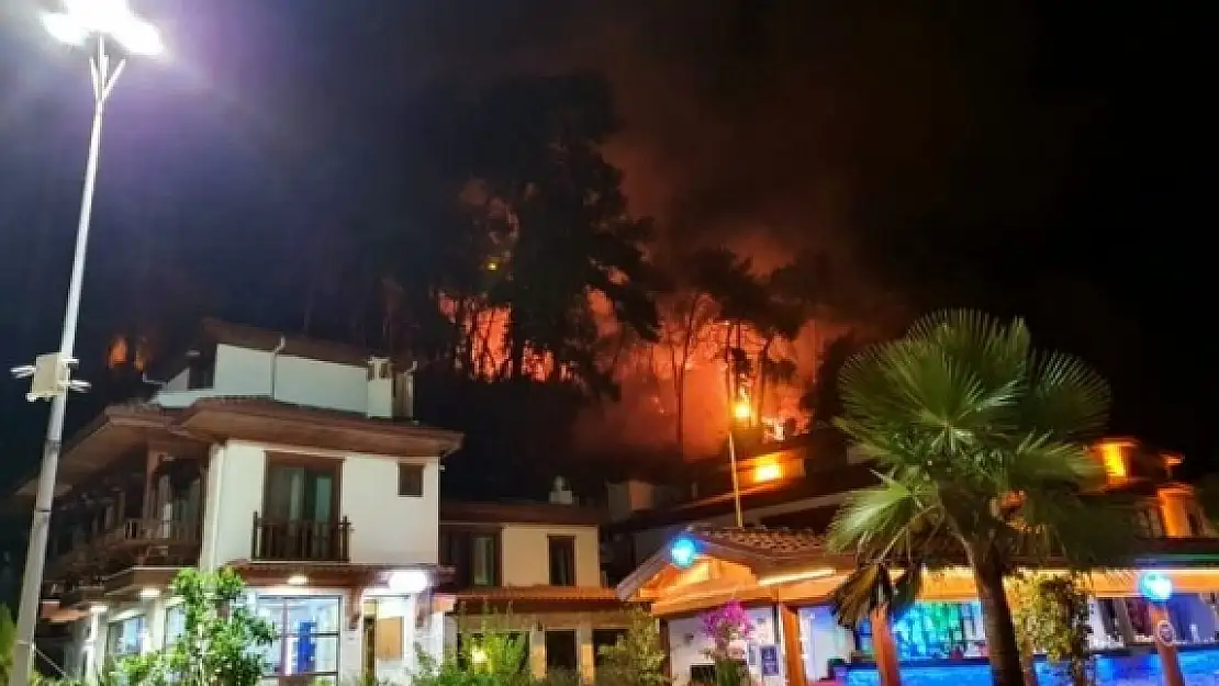 Dün Akşam Akyaka'da Çıkan Orman Yangını Korkuttu