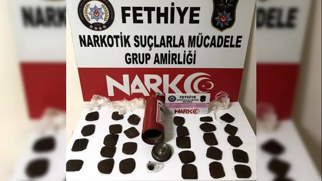 Fethiye'de Yangın Tüpüne Gizlenmiş Uyuşturucu Ele Geçirildi!