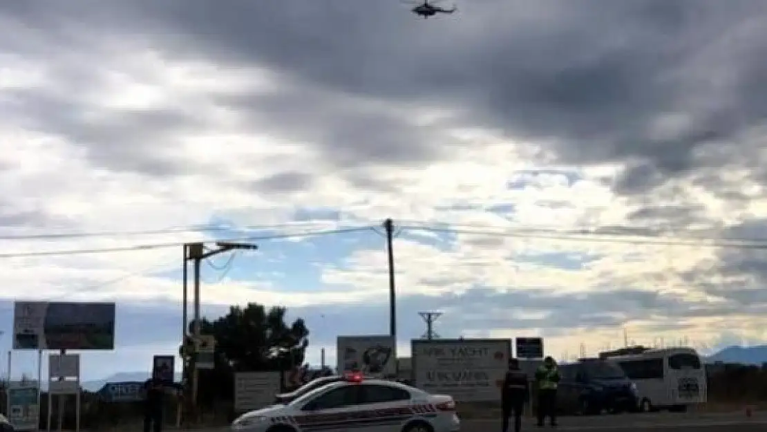 Muğla'da Helikopterle Trafik Denetiminde Sürücülere Ceza