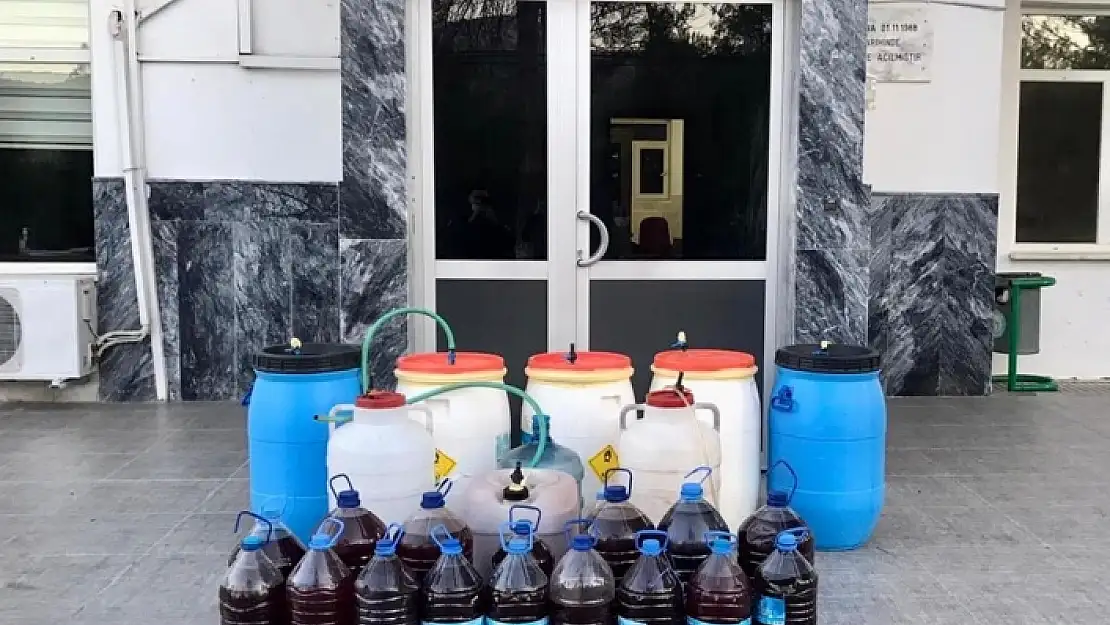 Yatağan'da Bandrolsüz Şarap Üretimi Yapılan Eve Operasyon