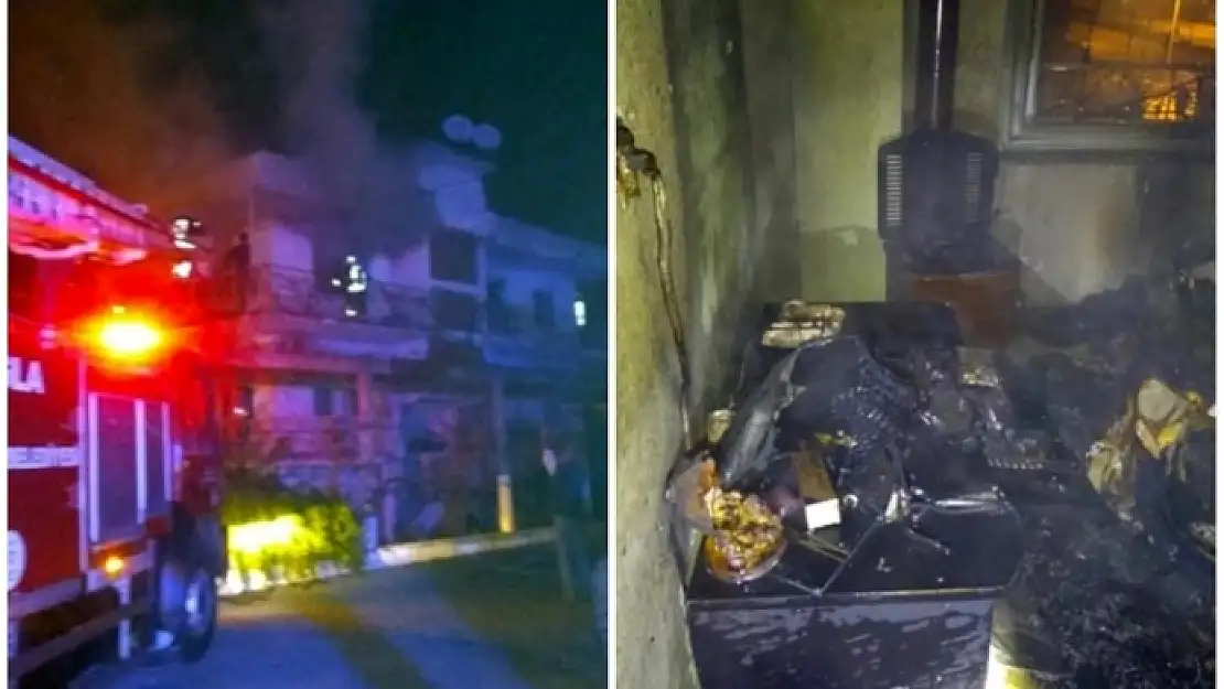 Ortaca'da, 2 Katlı Binada Çıkan Yangın Maddi Hasara Neden Oldu