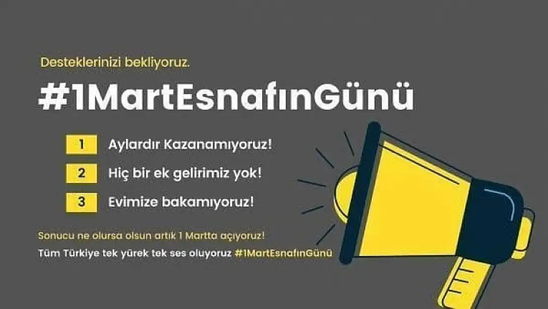 'ESNAF 1 MART'TA AÇIYOR' KAMPANYASI SOSYAL MEDYADA GÜNDEM OLDU