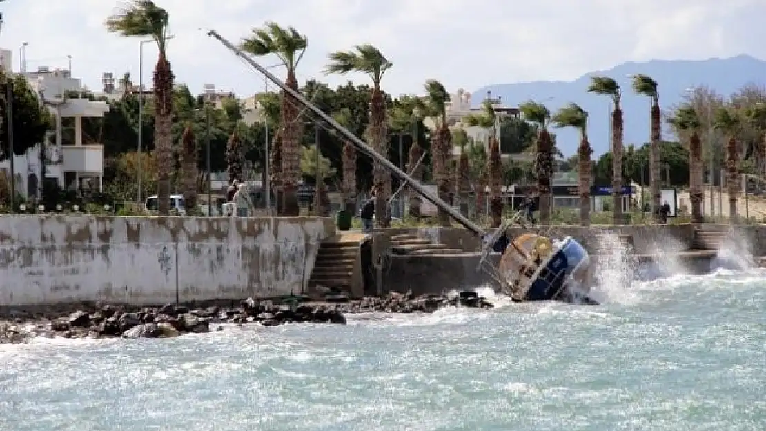 Bodrum'da 1,5 Milyon Liralık Yelkenli Tekne Karaya Vurdu