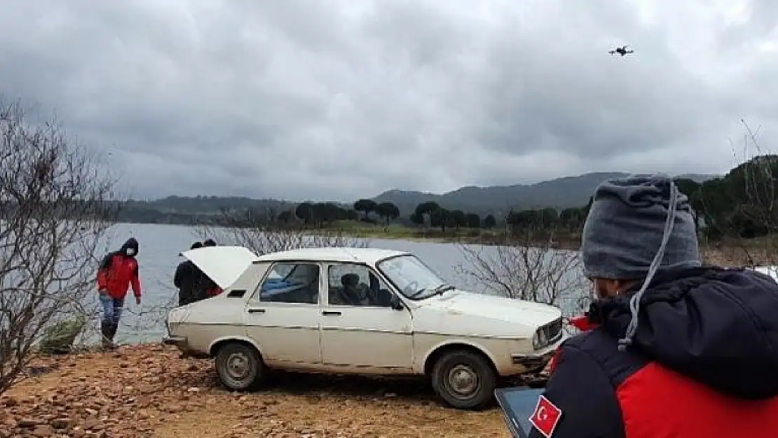 Milas'ta Kaçak Sazan Balığı Avlayan Şahıs Drone İle Yakalandı