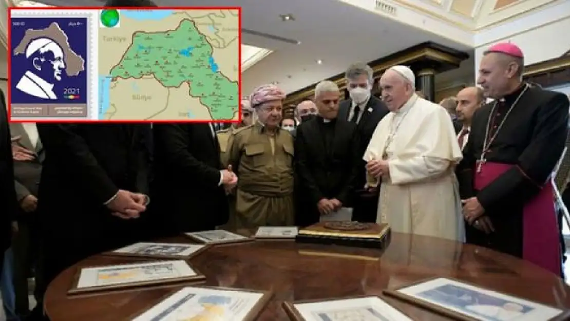 Papa Pulunda Harita Skandalı! Birçok Kentimiz Sözde Kürdistan Sınırlarına Dahil Edildi