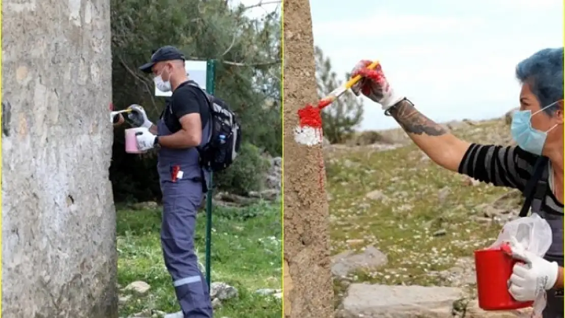 Bodrum'daki Leleg Yolu'nda İşaretleme Çalışmalarına Başlandı