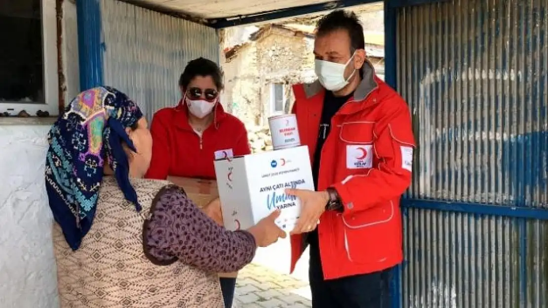 Menteşe Kızılay'dan Kırsal Mahallelere Gıda Kolisi Desteği