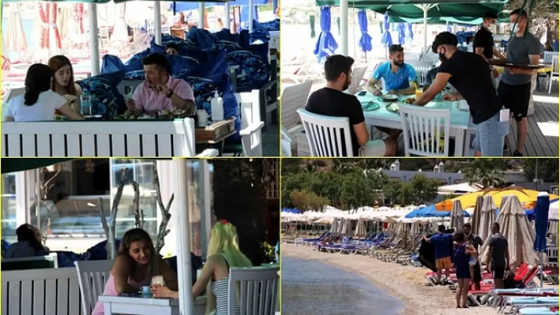 Bodrum'da Vatandaşlar Kafe ve Restoranlara Akın Etti