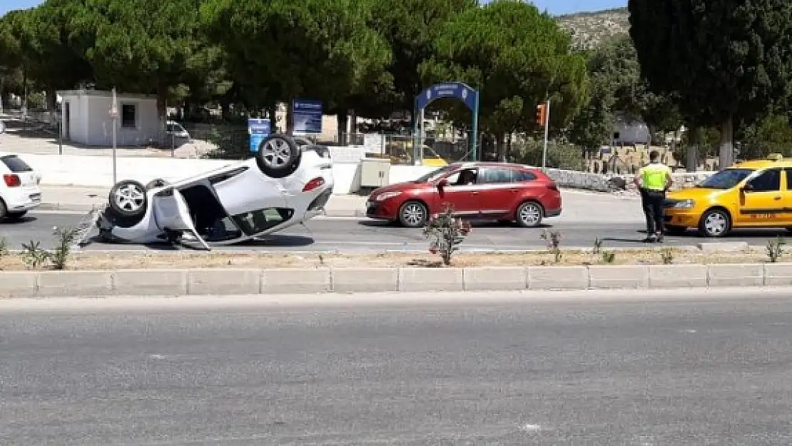 Bodrum'da Alkollü Sürücü Otomobili Devirdi