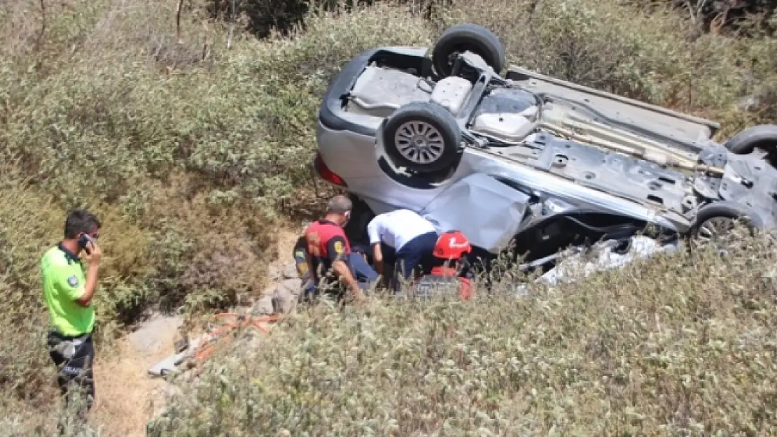 Bodrum'da Dere Yatağına Devrilen Otomobilin Sürücüsü Öldü