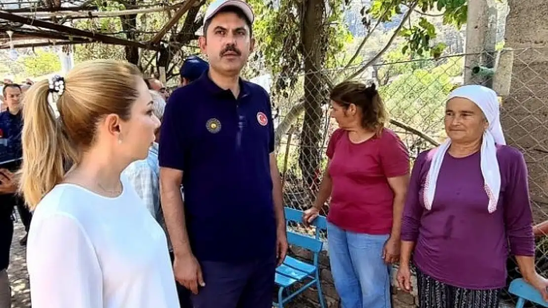 Çevre ve Şehircilik Bakanı Kurum, Marmaris'te Yangından Etkilenen Mahallelerde İnceleme Yaptı