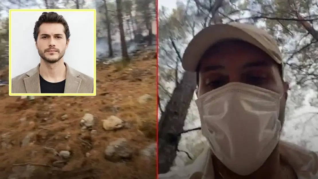 Çukur Dizisiyle Ünlenen Alperen Duymaz, Fethiye'de Yangın Söndürme Çalışmalarına Katıldı