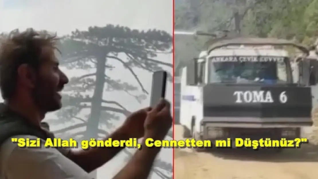 Muğla'da Alevlerle Mücadele Eden Ormancı, Desteğe Gelen TOMA'ları Görünce Sevincini Saklayamadı