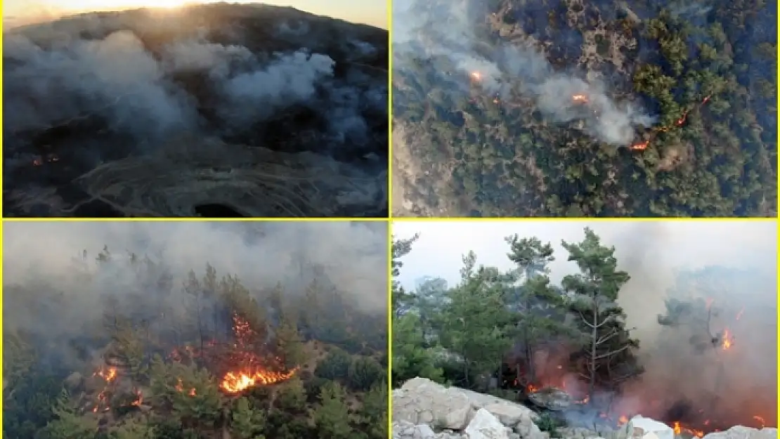 Muğla'da Gökbel Dağları Alev Alev Yanıyor
